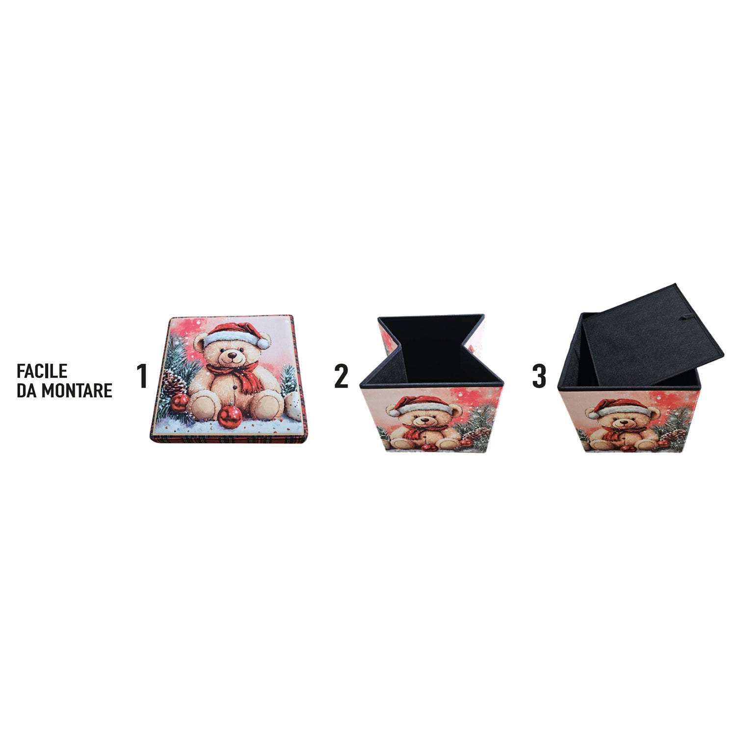 VESTIAMO CASA GRAN NATALE - Pouf Contenitore Natalizio 38x38 cm
